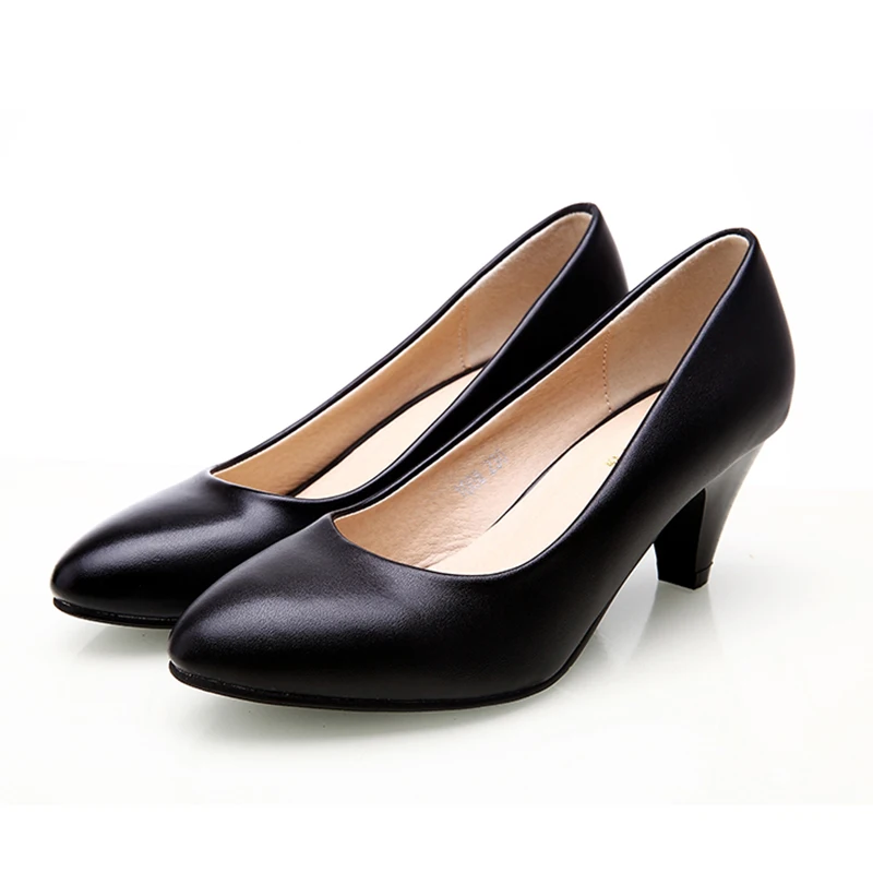 Buy Dermis professional black work shoes spring and