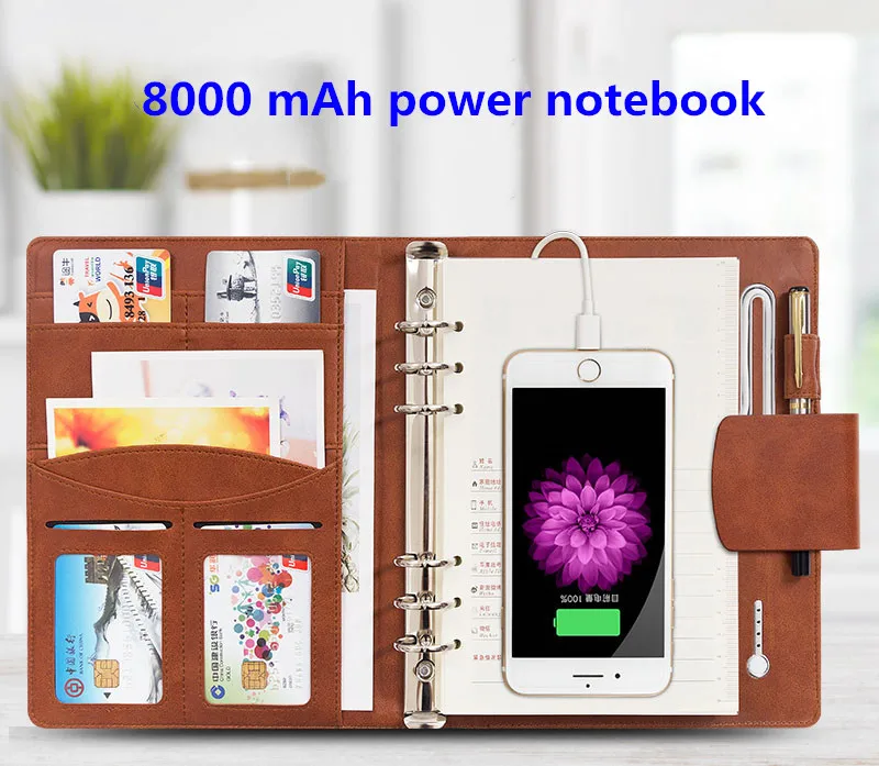 

Power Bank Supporting Wireless Charging Multifunctional Notebook Tools Charging Bao Power Notebook Customized Creative Gift