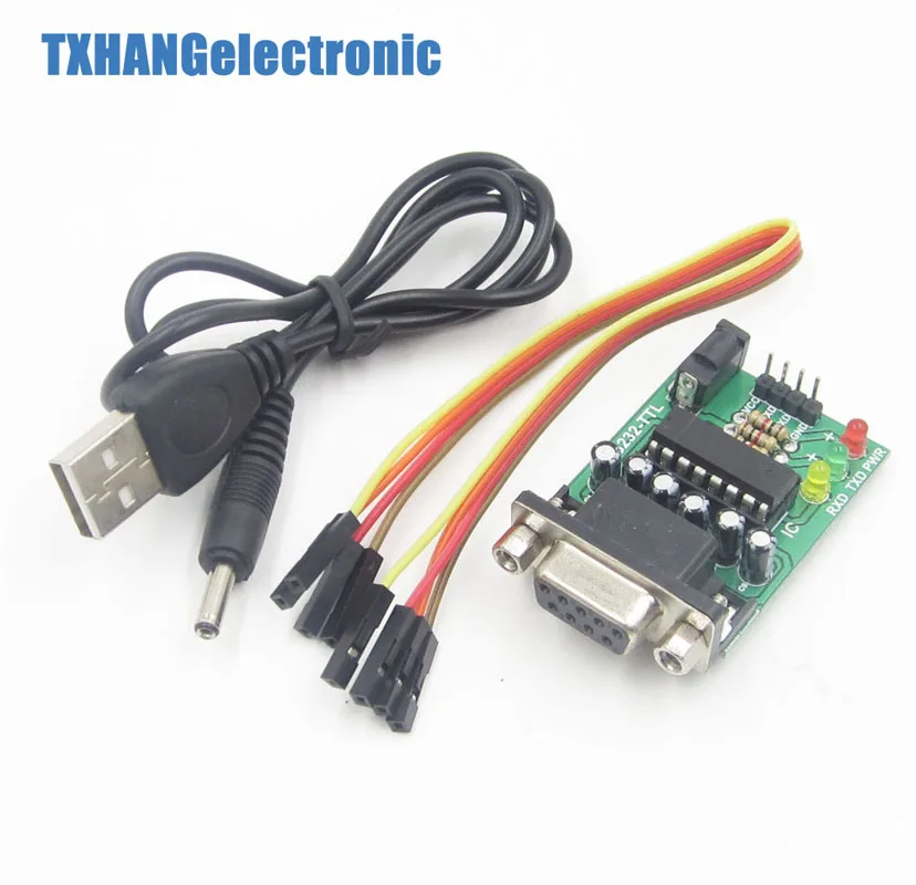RS232 к TTL модуль конвертера COM серийный плата MAX232CPE чип передачи atmega16|rs232 ttl|board moduleboard