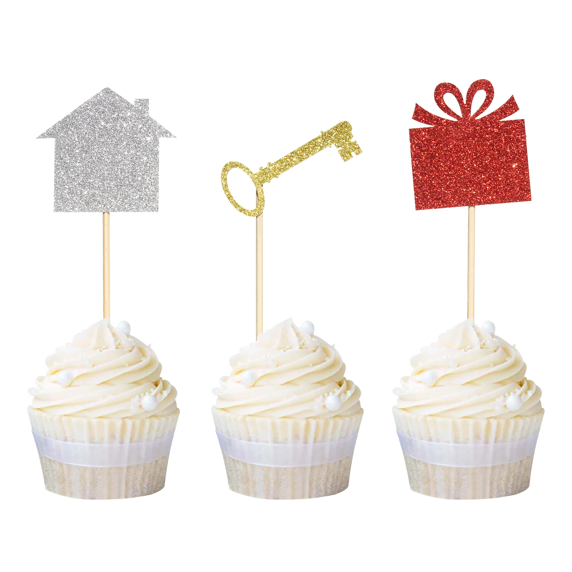 

12pcs Home Sweet Home Cupcake Toppers New House Gift Housewarming Party Cake Decoration Family Party Supplies Welcome Home