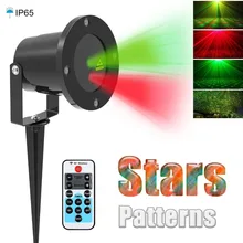 christmas laser projector Outdoor Garden Star light IP65 Waterproof IR Remote Control Show Red Green Laser Lights RG Decorations