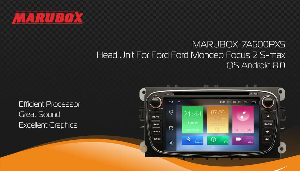 Sale Marubox 2Din Android 9 4GB RAM For Ford Focus 2 Mondeo 4 S-MAX Connect 2007-2013 Car Radio GPS DVD Multimedia Player 7A600PX5 0