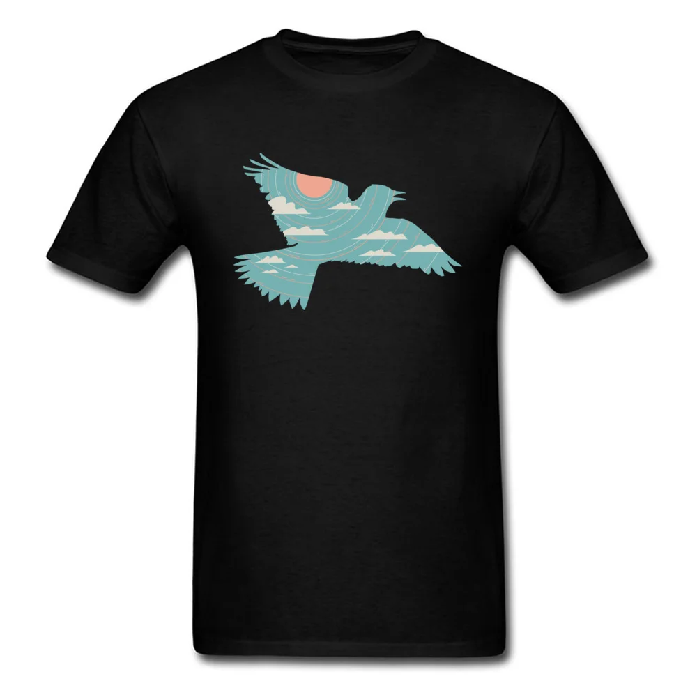 2018 художественный дизайн Sky Skylark Bird Silhouette Tees Мужская футболка хлопковая с