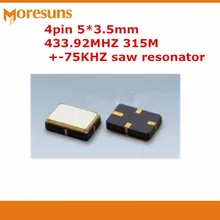 Через DHL/EMS 1000 шт./лот R433A SMD5035 4pin 5*3,5 мм 433,92 м 433,92 МГц 315 м+-75 кГц резонатор пилы