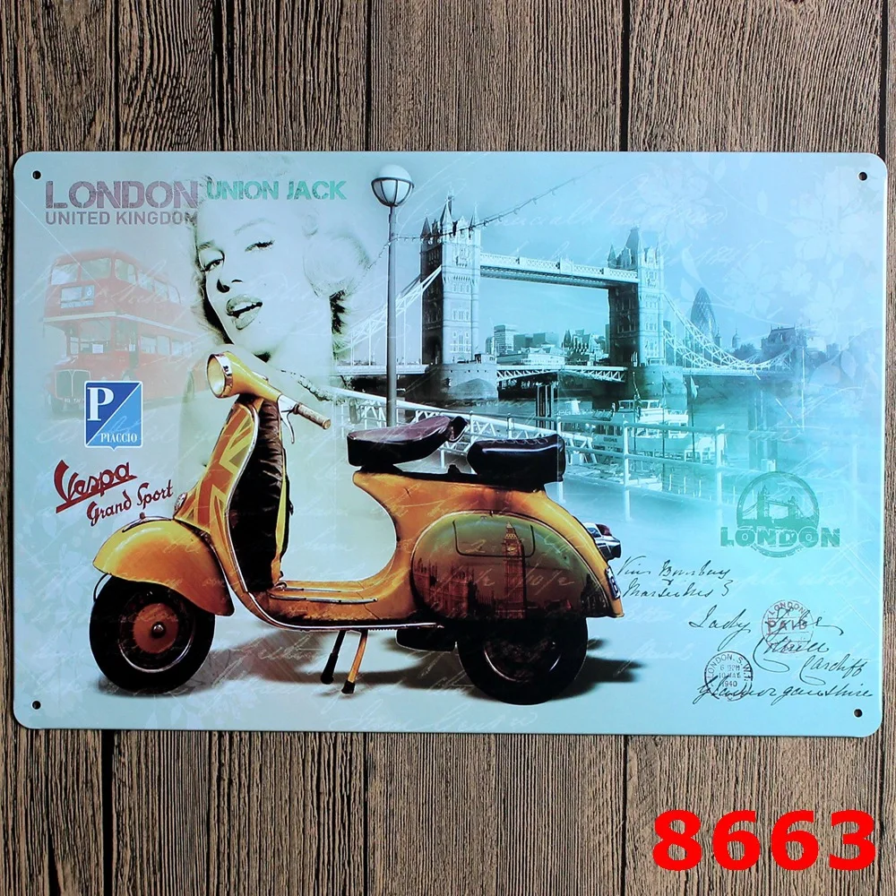 30X20CM London Yellow Motor Vintage Home Decor Tin Sign for Wall ... 30X20CM London Yellow Motor Vintage Home Decor Tin Sign for Wall ...