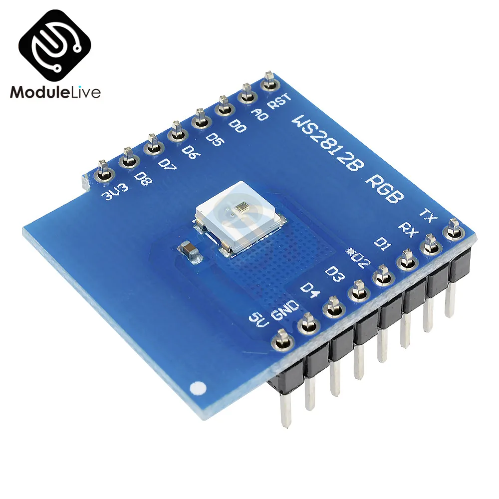 Esp8266 для WeMos D1 WS2812B щит RGB Mini ESP8266 Модульная плата с HT Pins Diy электронная печатная