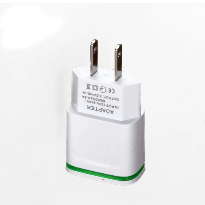 Зарядное устройство с 2 USB портами штепсельная вилка стандарта США ЕС со