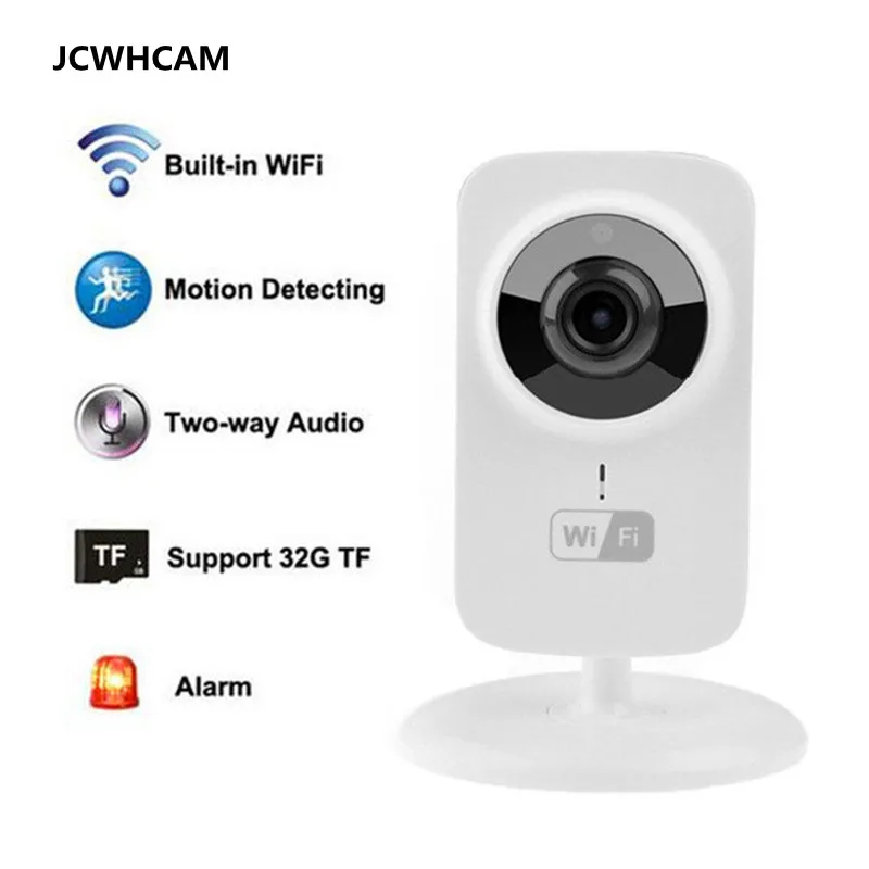 

JCWHCAM HD Mini Wifi IP Camera Wireless 720P P2P Baby Monitor Network CCTV Security Camera Home Protection Mobile Remote Cam