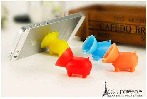 Cute pig Silicone phone rack holder 50pcs - 4