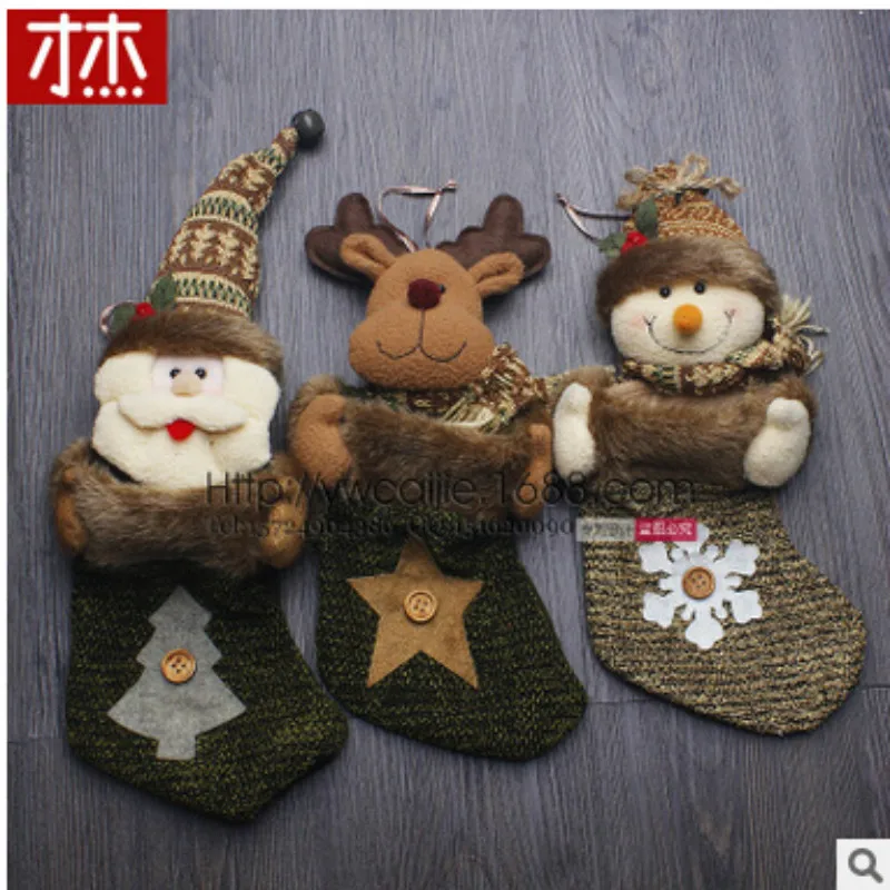 

Navidad Christmas Stocking Christmas Decorations For Home Candy bags Christmas Gifts Bag Thanksgiving Socks