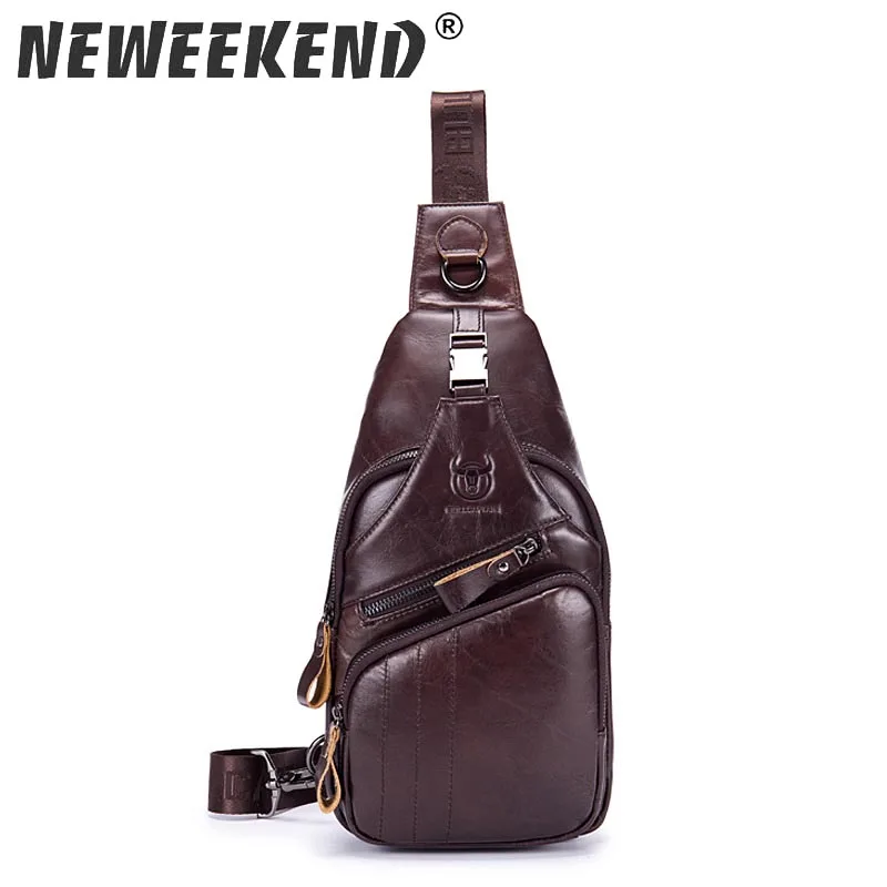 

Neweekend 2018 Fashion Genuine Leather Crossbody Bags Men Casual Messenger Bag Small Brand Designer Male Shoulder Bag 105