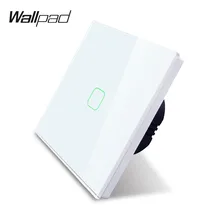 Wallpad K3 Capacitive 1 Gang Touch Dimmer Switch 4 Colors Tempered Glass Panel Wall Electrical Light Switch for UK EU 2 lamps dimmer touch switch 110v 250v wallpad glass led 2 gang dimmer control wall smart switch panel eu uk