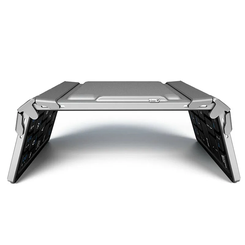 

Three-fold Foldable Multi-system Universal Portable Wireless Keyboard Aluminum Alloy Foldable Mini Slim Keyboard For iOS/Android