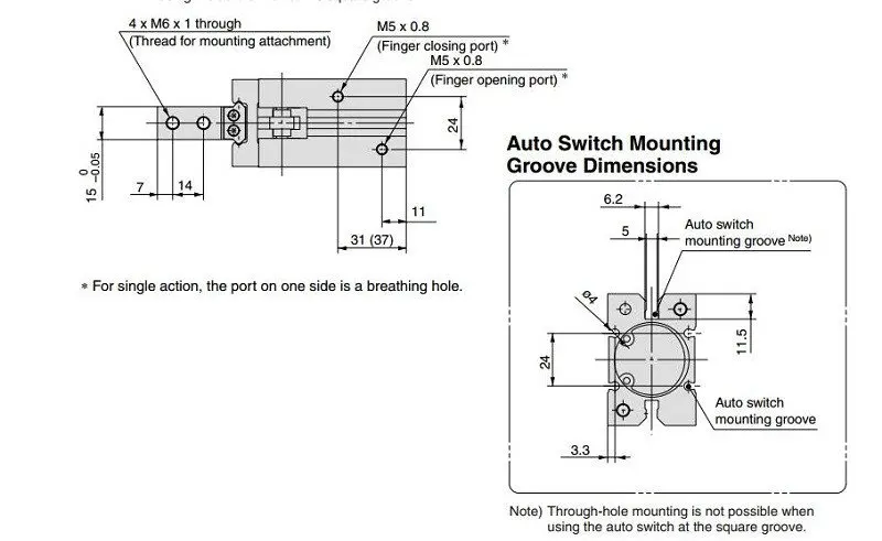 HFZ MHZ2 10D 16D 20D 25D 32D 40D Воздушный Захват двойного действия пневматический палец цилиндр SMC тип алюминиевые зажимы диаметр 10-40 мм