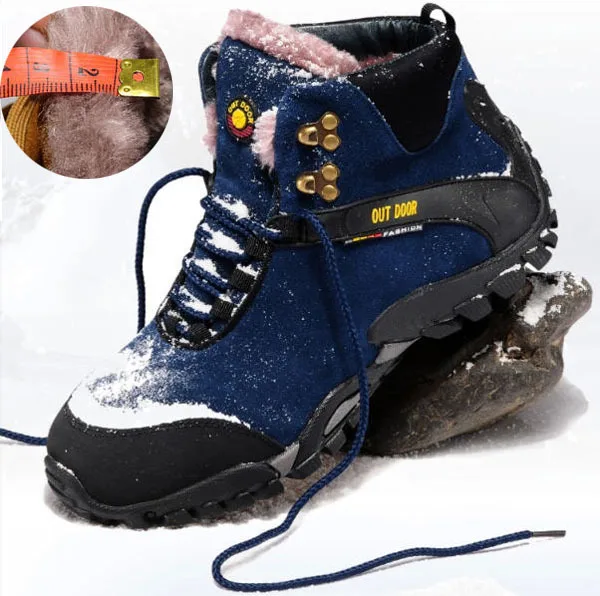 Winter Hot Sale Men Velvet Outdoors Cotton Padded Boots Plus Size Plush Sport Snow Boots