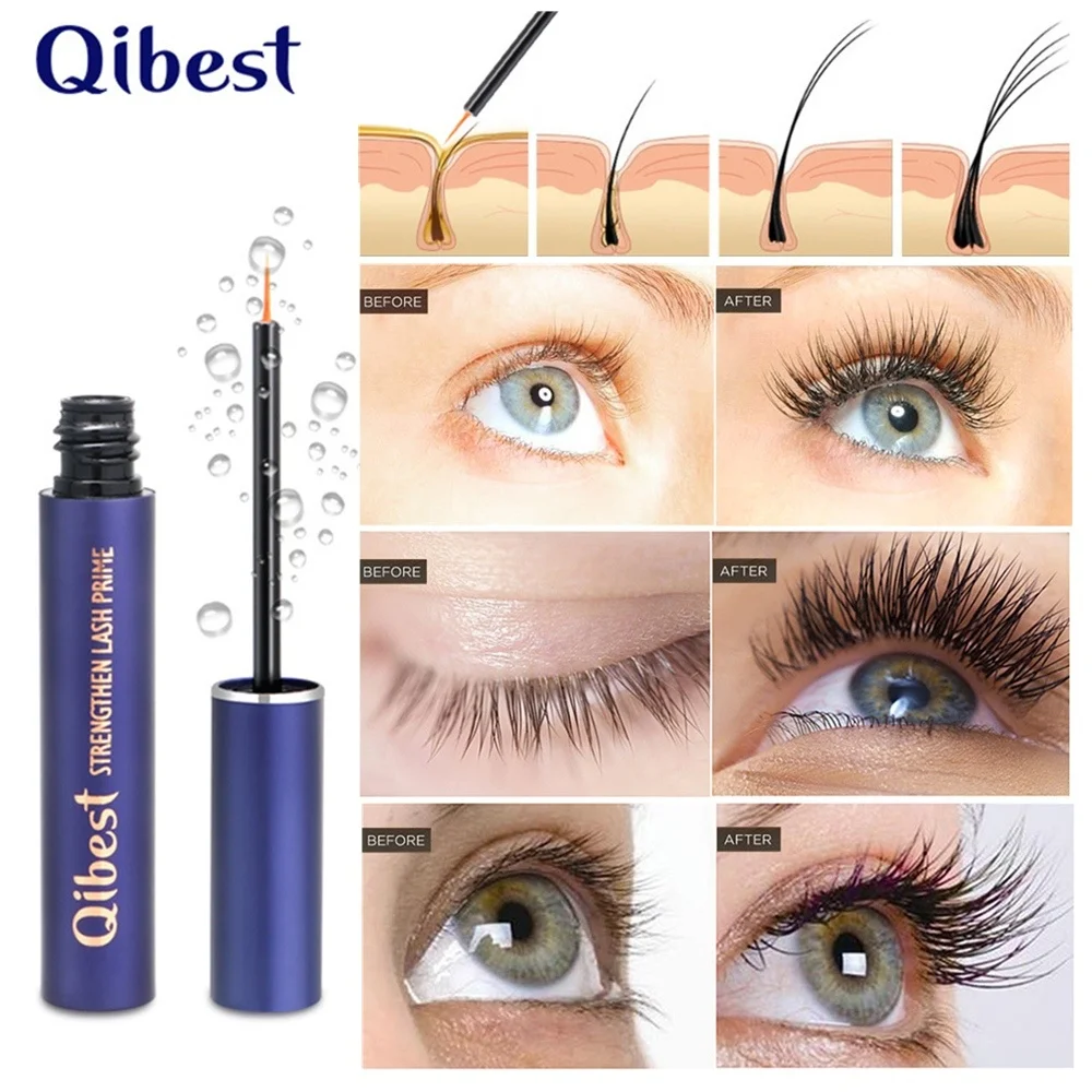 

Qibest Eyelash Growth Enhancer Natural Eye Lash Serum Treatments for Curling Thicker Lengthening Lashes Eyebrow Growth Serum