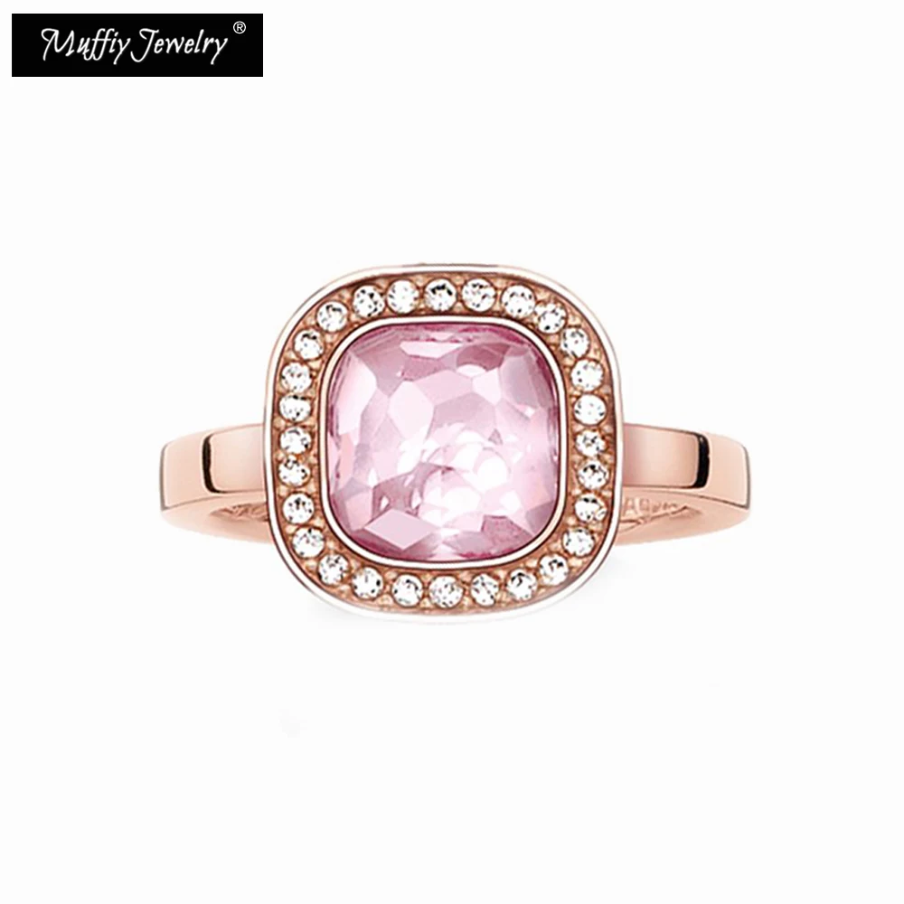 

Rose Pure Gold Color Pink Zirconia Ring,Thomas Style Glam Fashion Good Jewerly For Women,2017 Ts Gift,Limited-time Discounts