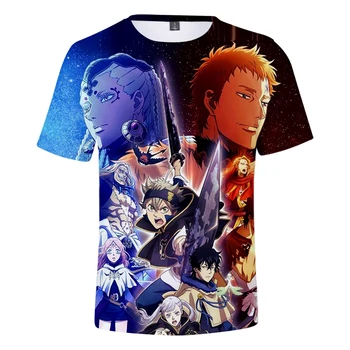 

2019 Hot Sale Black Clover 3D T Shirt Men's Summer Casual Hip Hop Harajuku t Shirt Anime Black Clover High Quality Tee