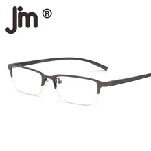 JM Компьютер очки для чтения анти блок синий свет пружинный шарнир половина дужки металл очки для компьютера уменьшить цифровое напряжение глаз