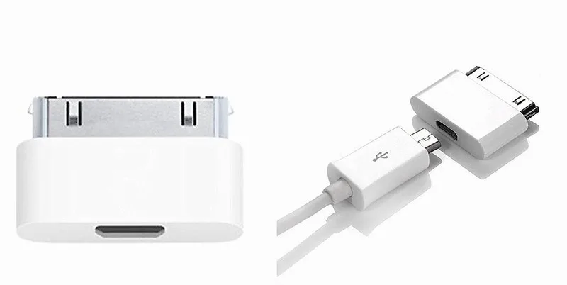 Micro USB на 30 Pin USB переходник, конвертер кабель адаптер для iPhone 4 4S 4G 3GS телефон для iPad iPod зарядное устройство адаптер