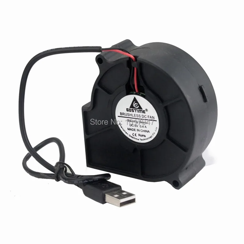 1 шт. радиатор Gdstime 75 мм 5 В USB 75x30 7530s безщеточный DC кулер охлаждение вытяжной