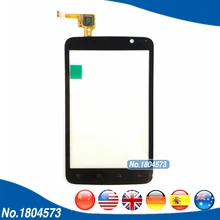 Écran tactile Pour Alcatel OT-991 OT991 OT 991 Touch Écran Digitizer Verre Avant Len Noir Couleur 1 PC/Lot