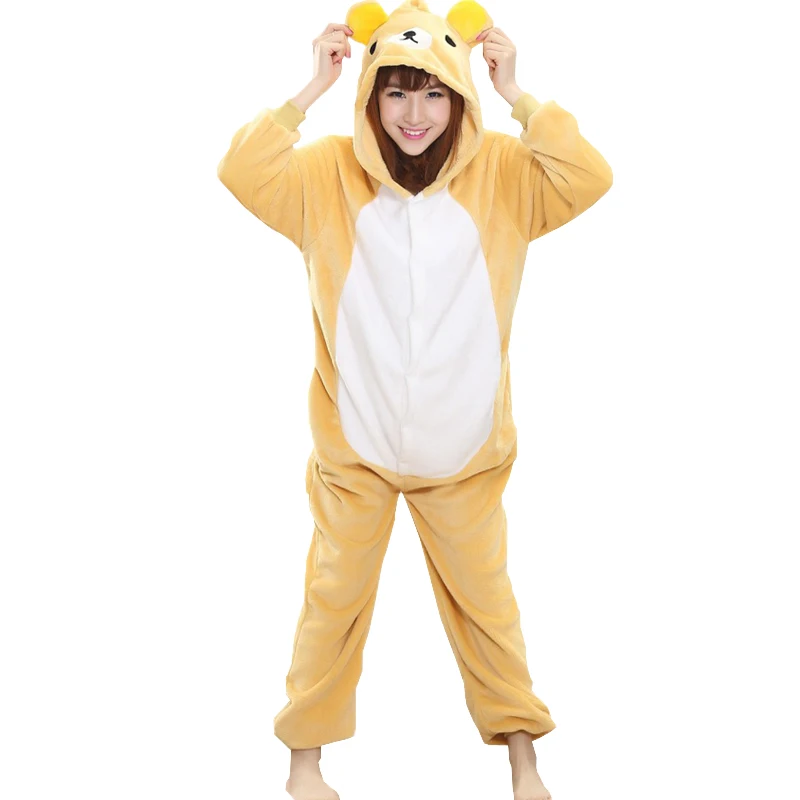 

Bear Pajamas Women Winter home clothing Cosplay Animal Onesies Pyjama Cartoon Cute adult bear costume homewear female Sleepwear