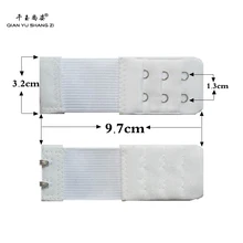 5 шт./партия, Женская застежка из нержавеющей стали, эластичность, 3 ряда, 2 крючка, нейлоновый удлинитель для бюстгальтера, бюстгальтер на бретельках, аксессуары