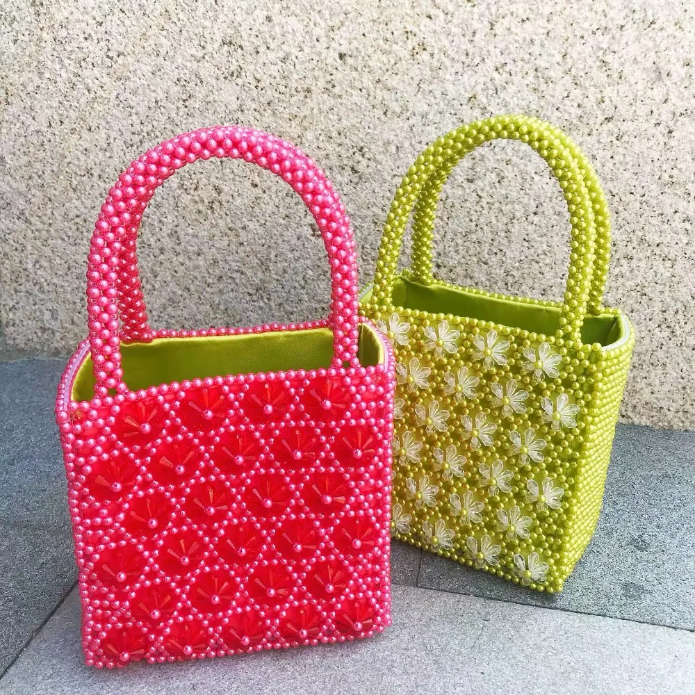 

Designer chic street snap women 2019 fashion beading handbags
