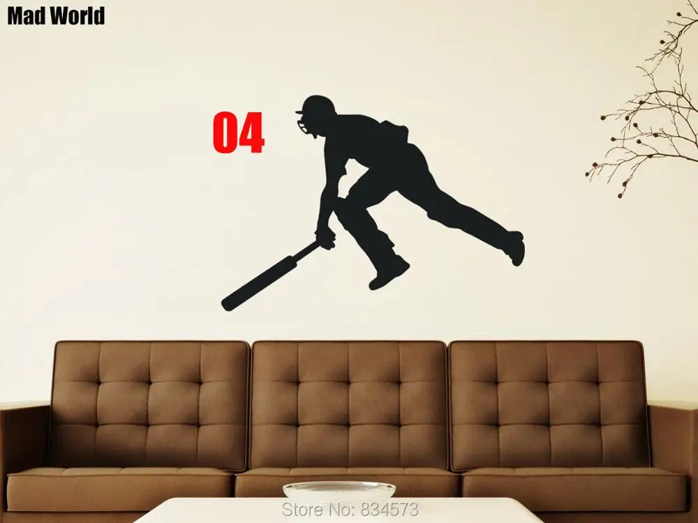 Cricket Batsman Player Sports Silhouette 04 56 78w 2