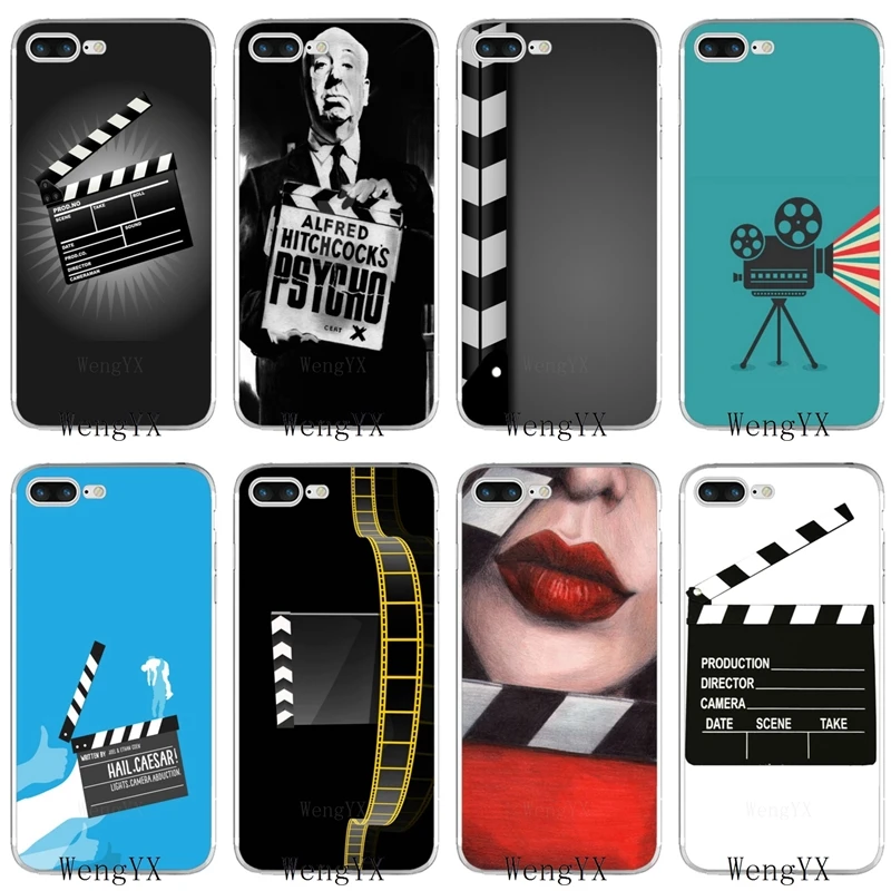 

Movie Clapperboard slim silicone TPU Soft phone case For Huawei P7 P8 P9 P10 P20 pro Lite plus P Smart Mini 2017