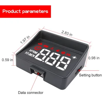 

Hotselling A100S Colorful Car Speedometer Display GPS OBD HUD Diagnostic Tool Universal Auto A100S