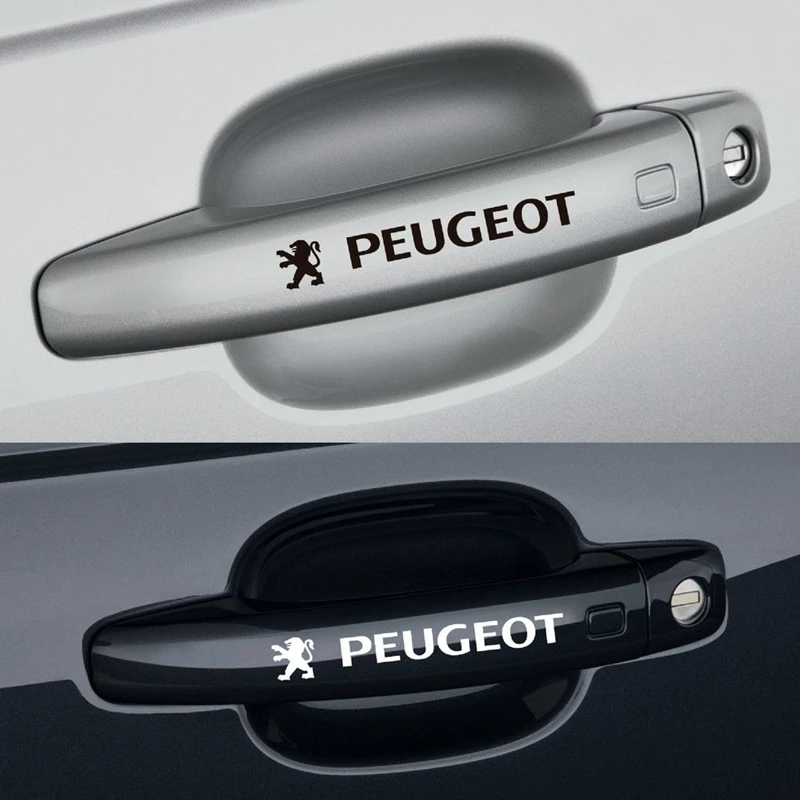 

FOR PEUGEOT 4 X Door Handle ADHESIVE Vinyl Sticker , Removable Vinyl Art Sticker Decals For PEUGEOT Car Decor