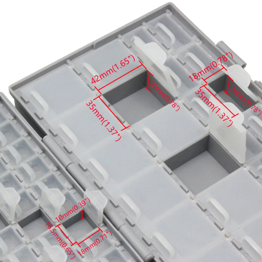 Ceny Aidetek smd storage SMT rezystory kondensatory asortyment skrzynka narzędziowa Lab elektronika walizki i organizery schowek plastikowe BOXALL96