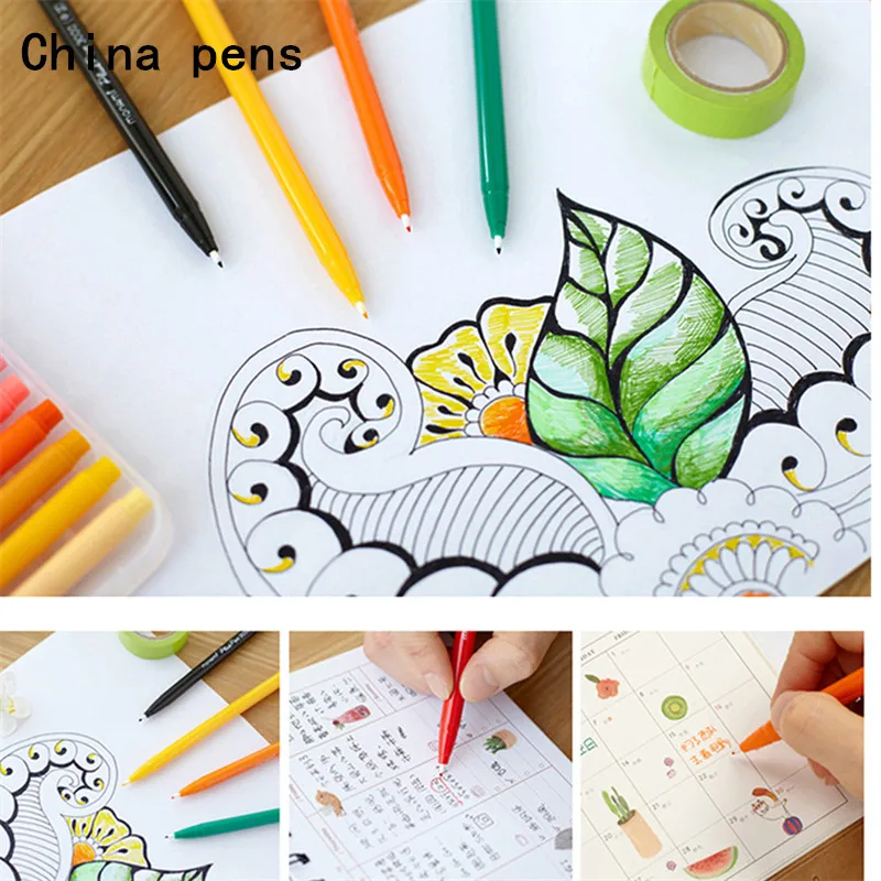 High quality 3000 Water Based Graffiti Hook Fiber Fine liner pen Drawing Art Marker Pen Student school office Gel pen