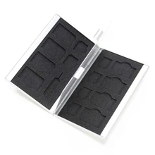 Алюминиевый Чехол для карты памяти(двойная сторона) для 6 микро-sim, 8 sim-карт и 1 игла(серебряный цвет