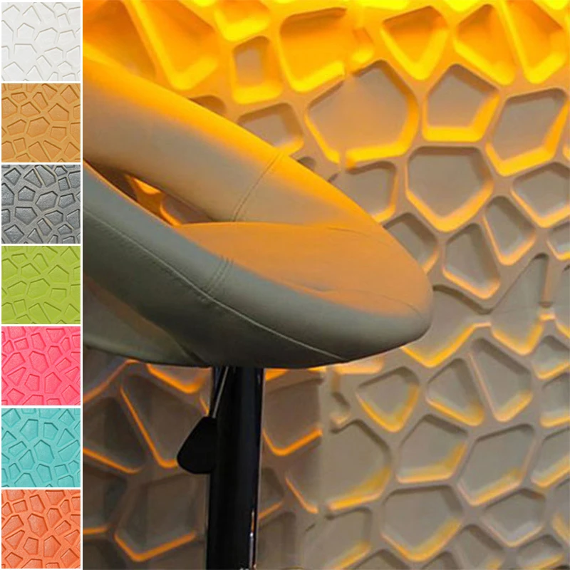 

3D Room Decor Art Brick Tile Embossed Diamond/Irregular Pattern Wall Bedroom Removable Mural Decorative Sticker #246739