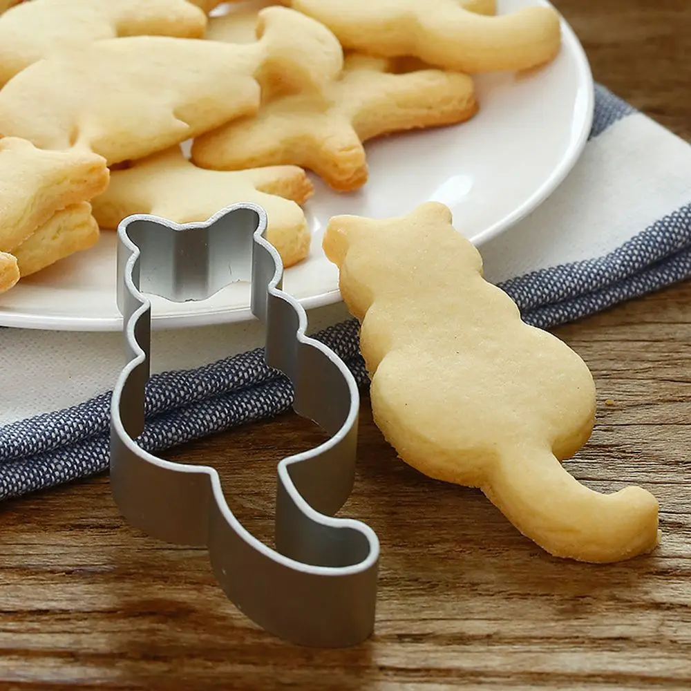 

Cat Shape Aluminum Biscuit Mold Bakeware Fondant Cake Mold DIY Sugar Craft 3D Pastry Cookie Cutters Baking Cutter Tools Mould