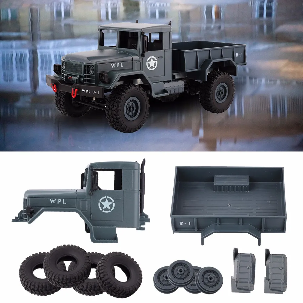 

WPL 1/16B-14K KIT RC Truck Remote Control 4 Wheel Drive Climbing Off-Road Vehicle Toy 2.4G Army Toys Car DIY KIT Toys for Boys