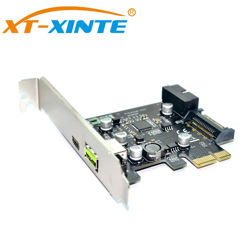 Переходная карта PCI e на USB3.1 Type C быстрое зарядное устройство PCIe USB 2 4 А с 19
