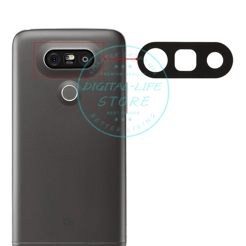 

Back Camera Lens for LG G5 H850 H820 H830 VS987 LS992 Rear Camera Glass Lens Cover Replacement Repair Spare Parts Black