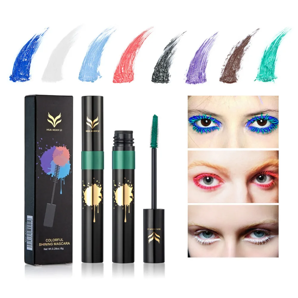 HUAMIANLI Brand Colorful Mascara Eye Makeup Lengthening Curling Quick