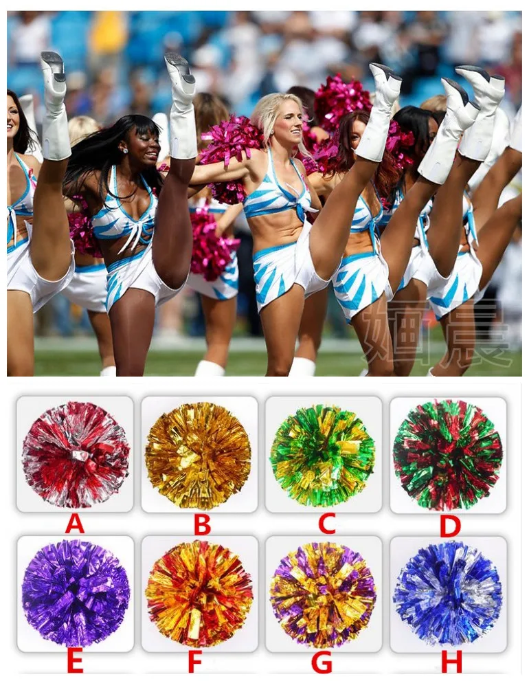 

Free Shipping Rose mix Gold All Star first single paragraph cheerleading pom pon Cheerleading cheer supplies#1838