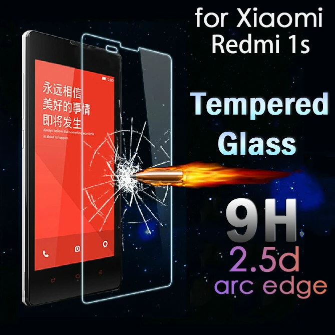 2.5D Закаленное Стекло 9H для Xiaomi Redmi 1s Высококачественная защитная пленка