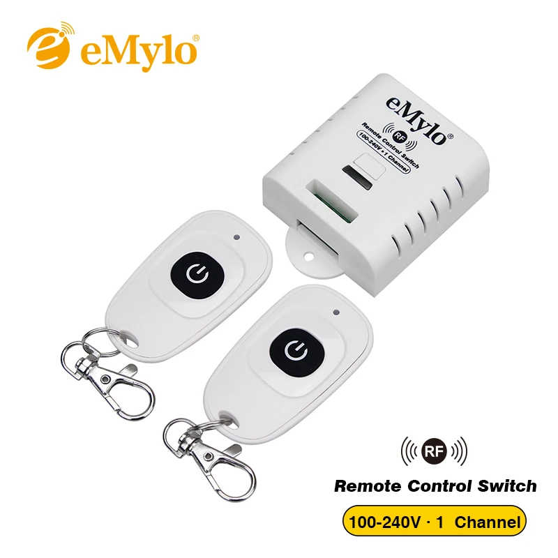 eMylo AC110V 2000W 433mHz 1Channel RF Relay Wireless Remote Control Light Switch Transmitter with Receiver