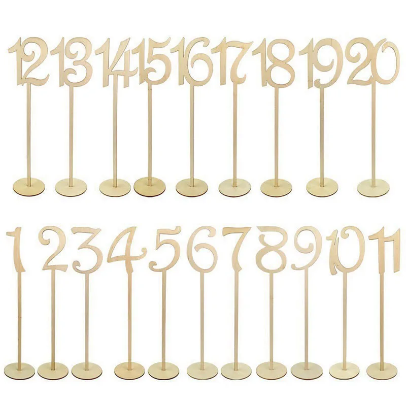 

Table Numbers Stick 1-20 Holder Base For Wedding Birthday Supplies Decoration