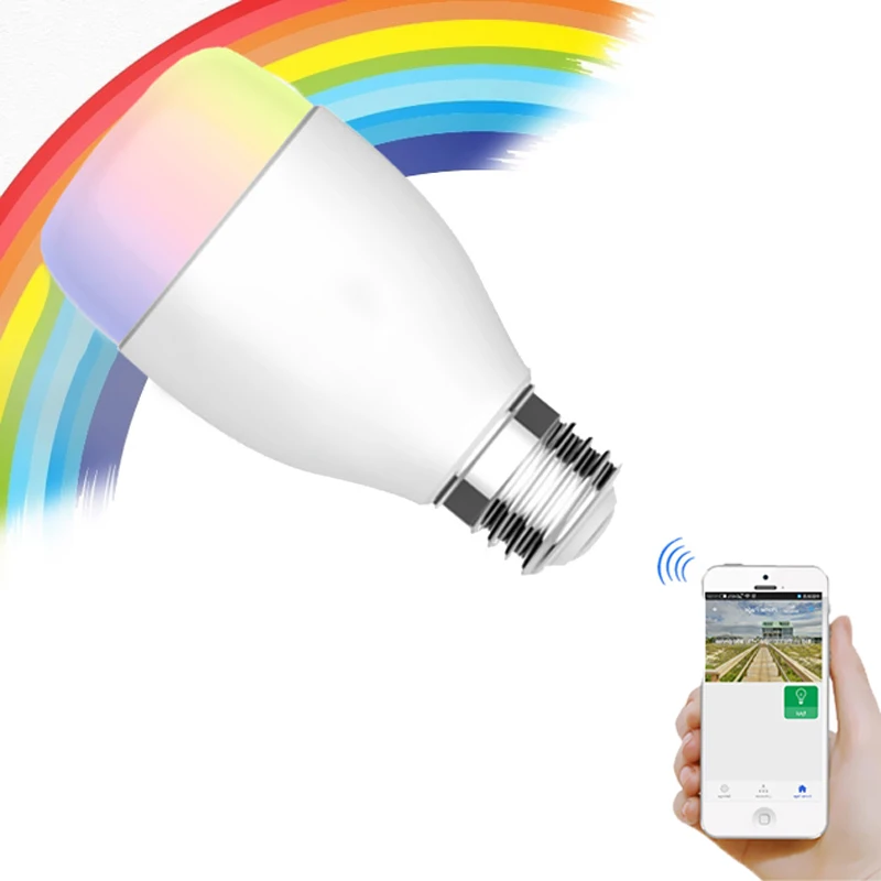 

RGBW E27 Smart LED Bulb 6W WiFi Remote Smartphone Controlled Dimmable Lampada Light Color Changing Music Sync Party Lights