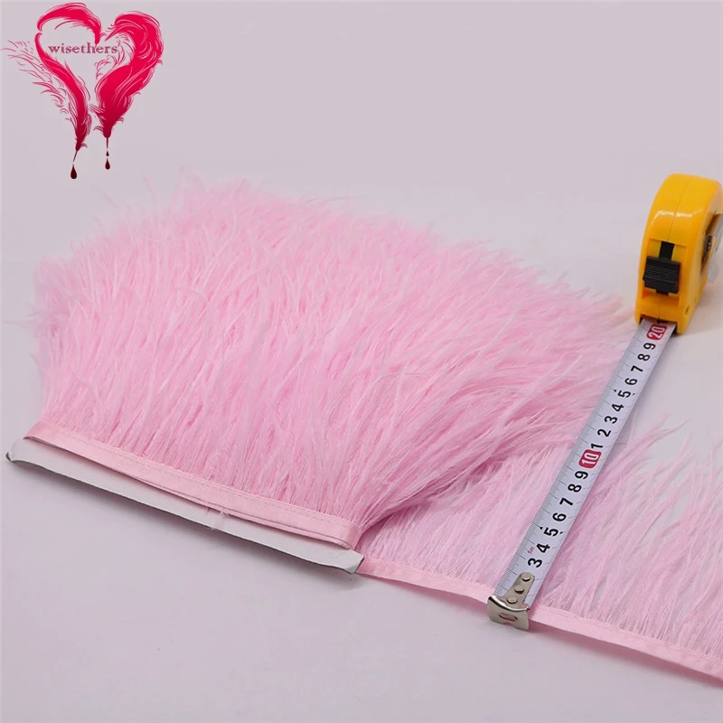 24 pink ostrich feather fringe 5