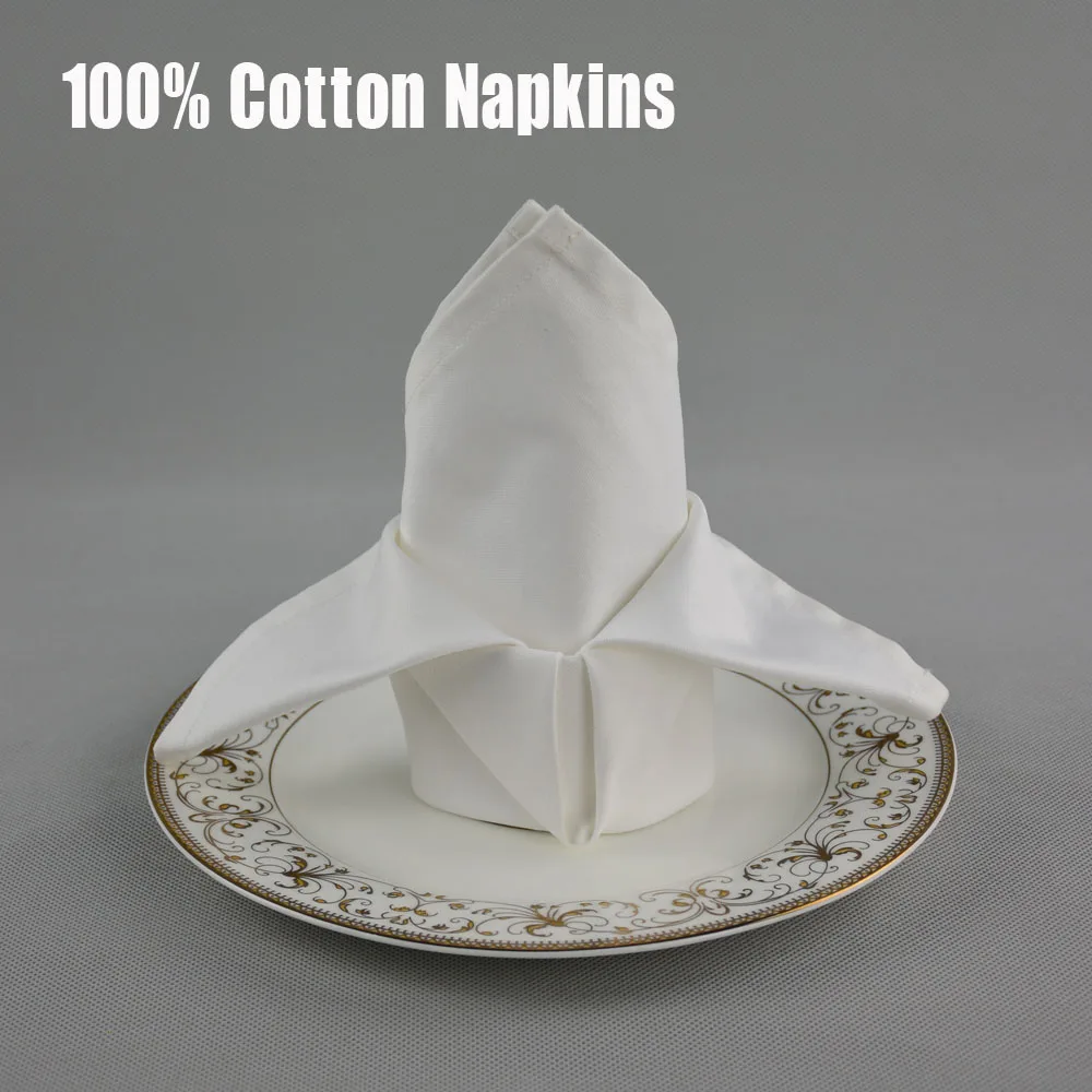 100 Cotton 35*35cm Table Napkin Hotel Restaurant Banquet Decoration