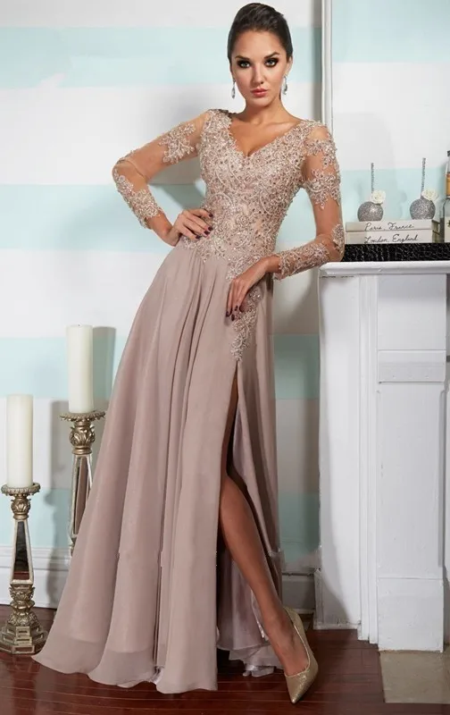 mother of the bride with sleeves